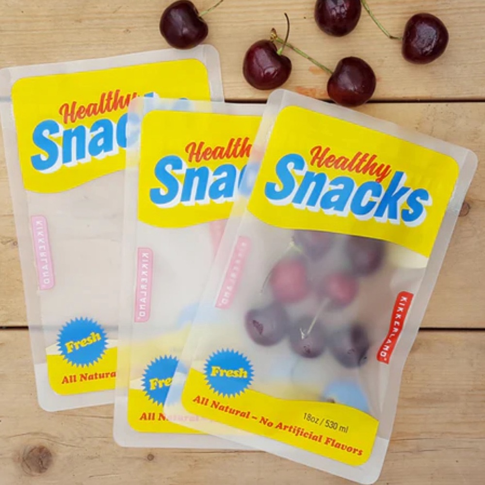 Kikkerland Reusable Snack Zipper Bags
